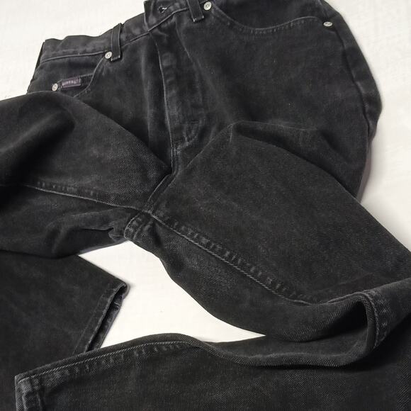 Vintage Riders women's high rise Denim Jeans size 10 Black charcoal mom jeans - Picture 11 of 13